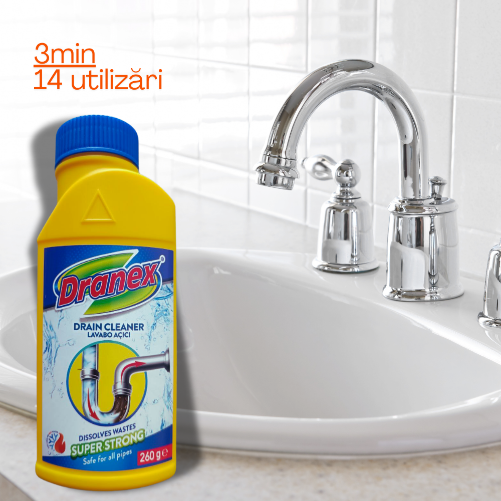 Granule pentru curatarea tevilor DRANEX Lavabo Acici  260 gr