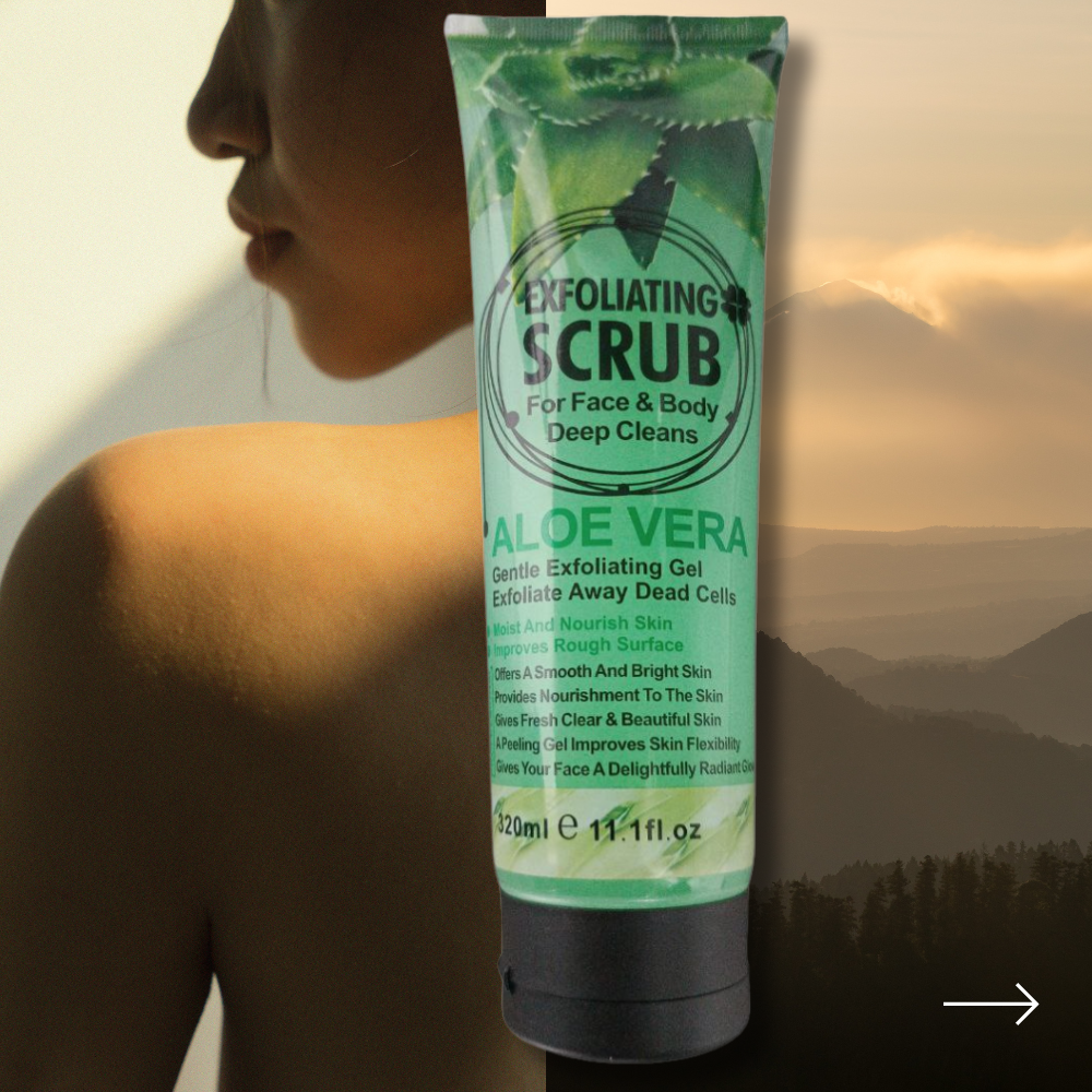 Scrub-gel piling pentru fata si corp Wokali, 320 ml  Aloe Vera WKL576