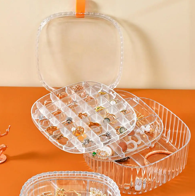 Organizator pentru bijuterii acril / 3 nivele
