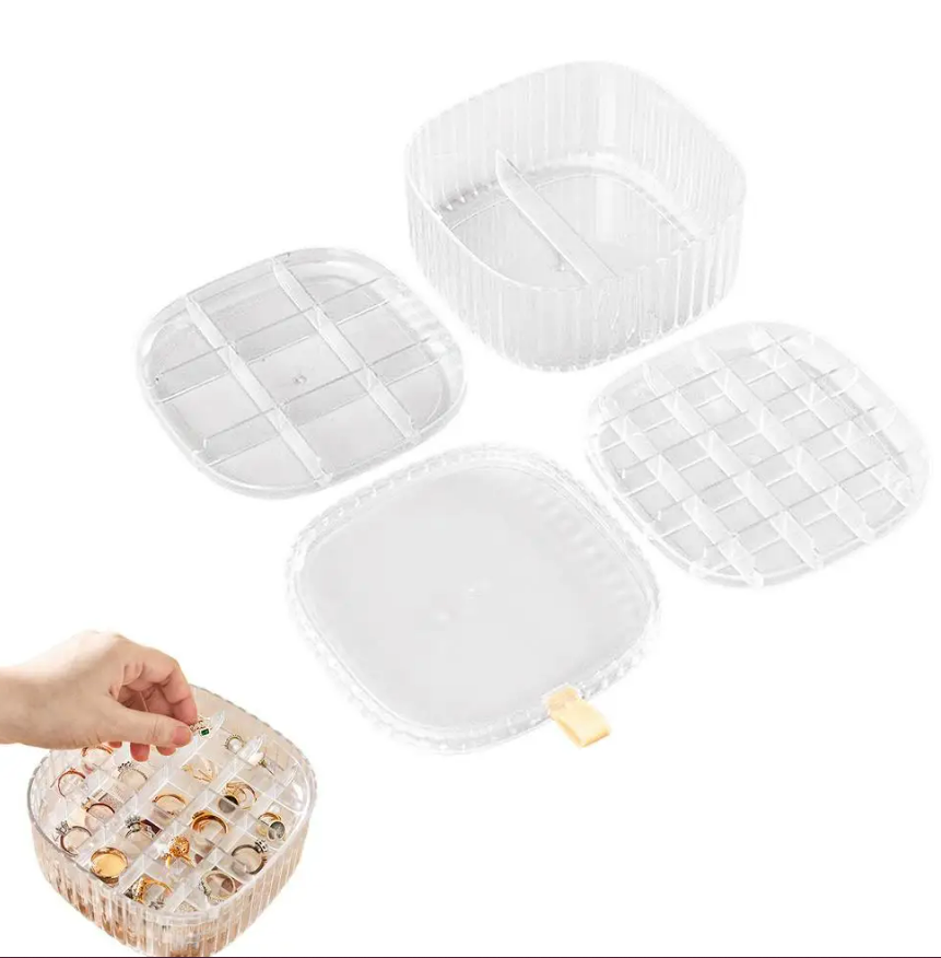 Organizator pentru bijuterii acril / 3 nivele