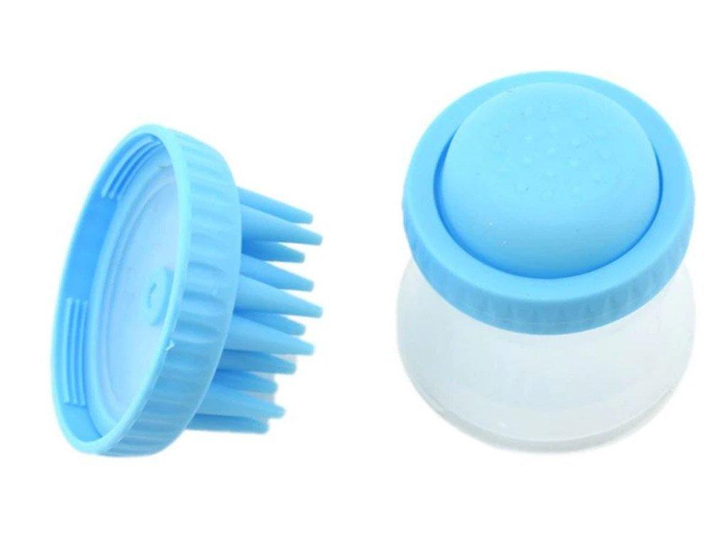 Perie de spalat cu dozator sampon si masaj pentru caini Push me