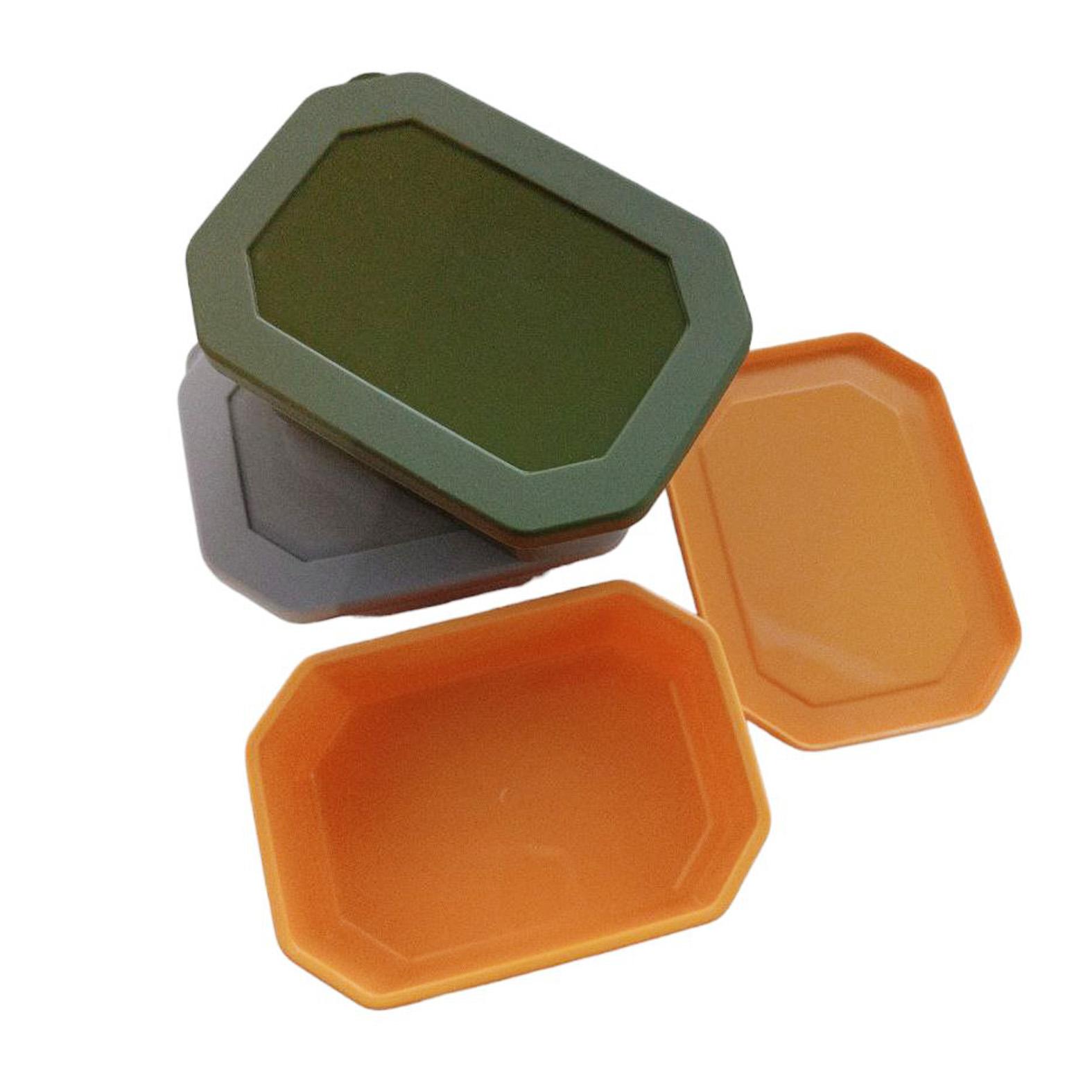 Caserole URVE, set 3 buc, Dikdortgen Saklama Kabi