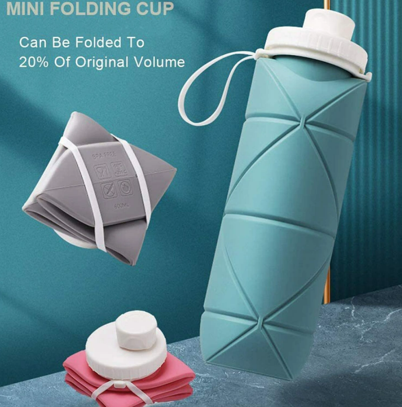 Sticla pliabila din silicon 600 ml