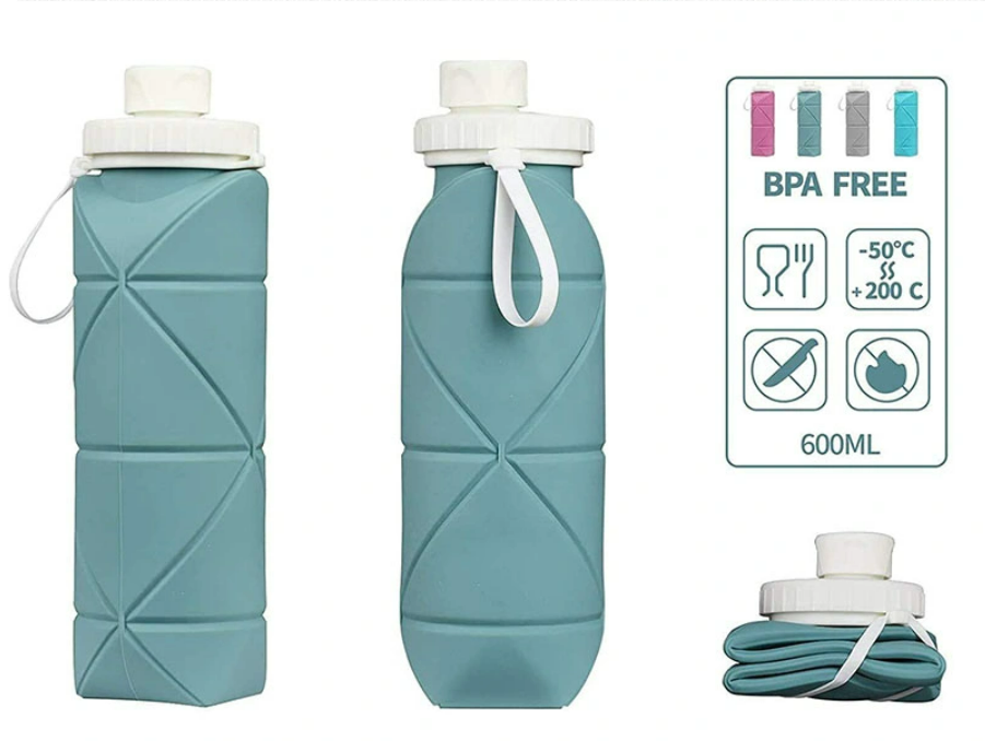 Sticla pliabila din silicon 600 ml