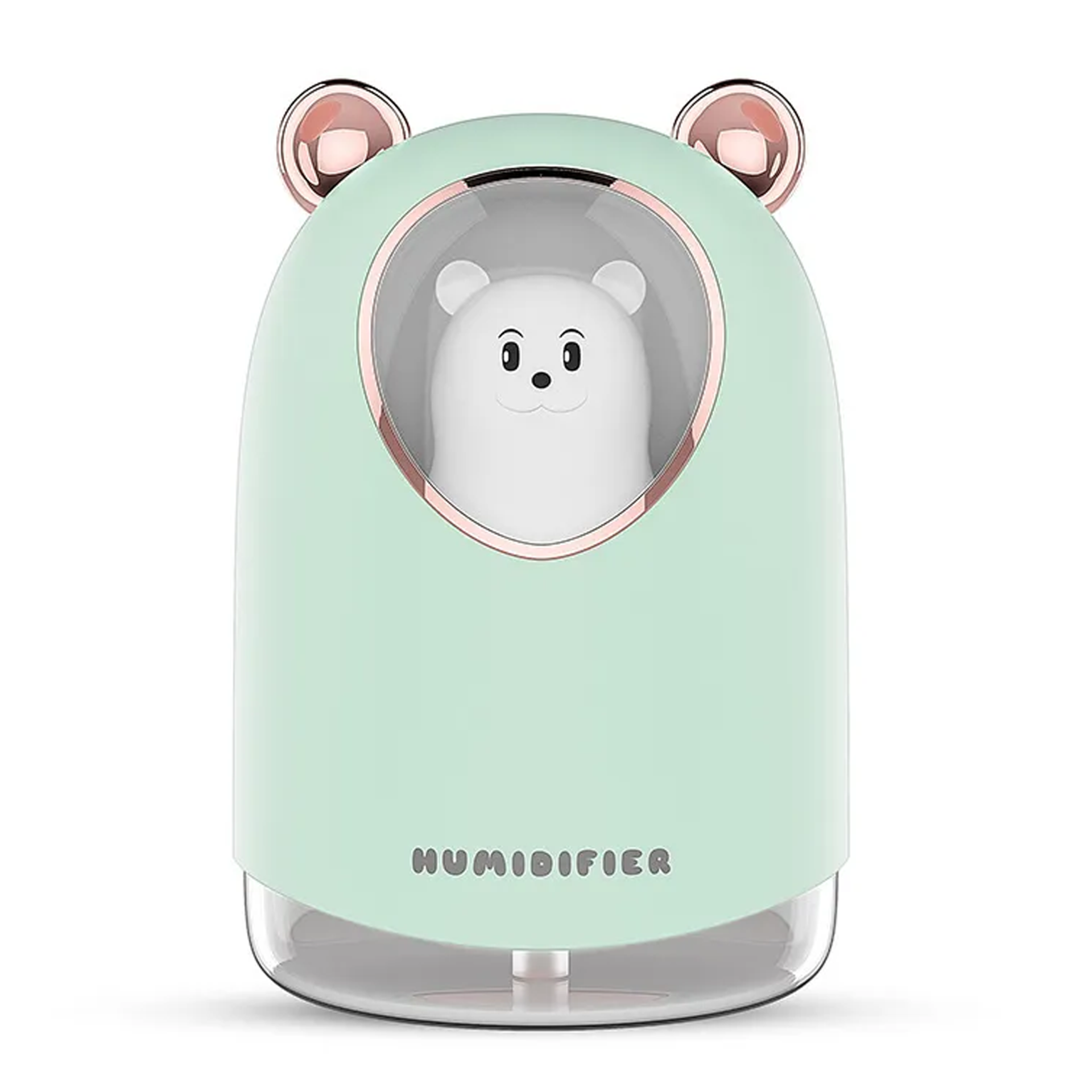 Umidificator de aer cu iluminare Ursulet, USB, 300 ml