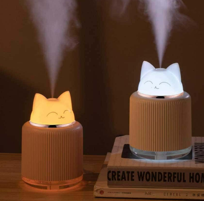 Umidificator de aer cu iluminare Kitty 300 ml