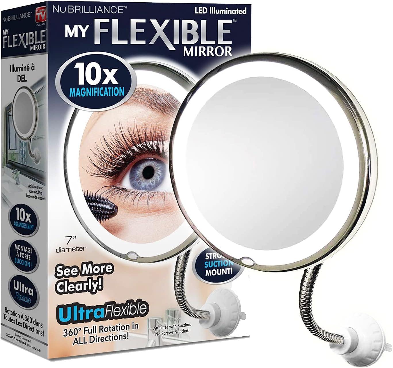 Oglinda Led cu marire X10, fixare ventuza de fixare