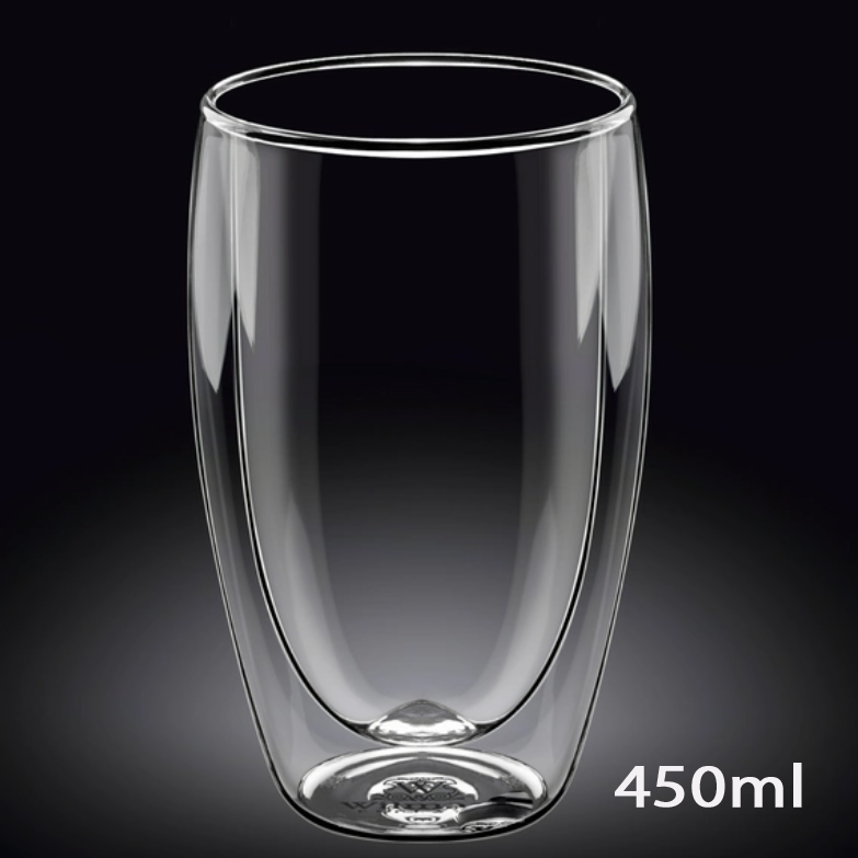 Pahar sticla pereti dubli 450ml
