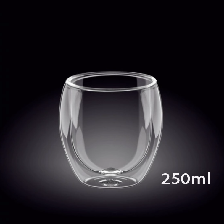 Pahar sticla pereti dubli 250ml