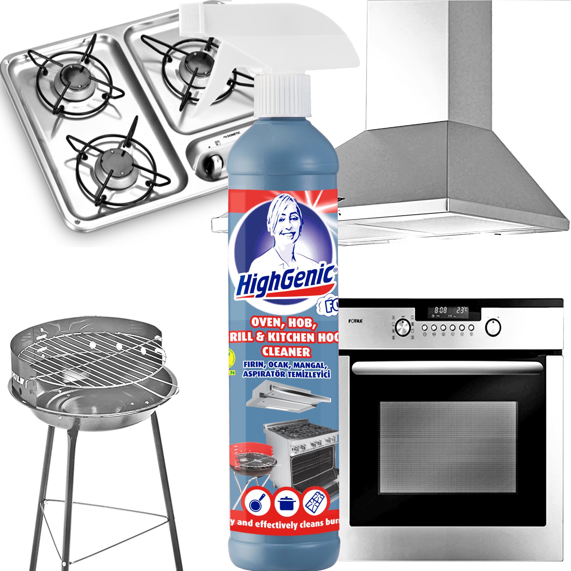 Solutie curatare grill Oven, Hob, Grill Cleaner HighGenic 500ml (Firin, Ocak, Mangal)