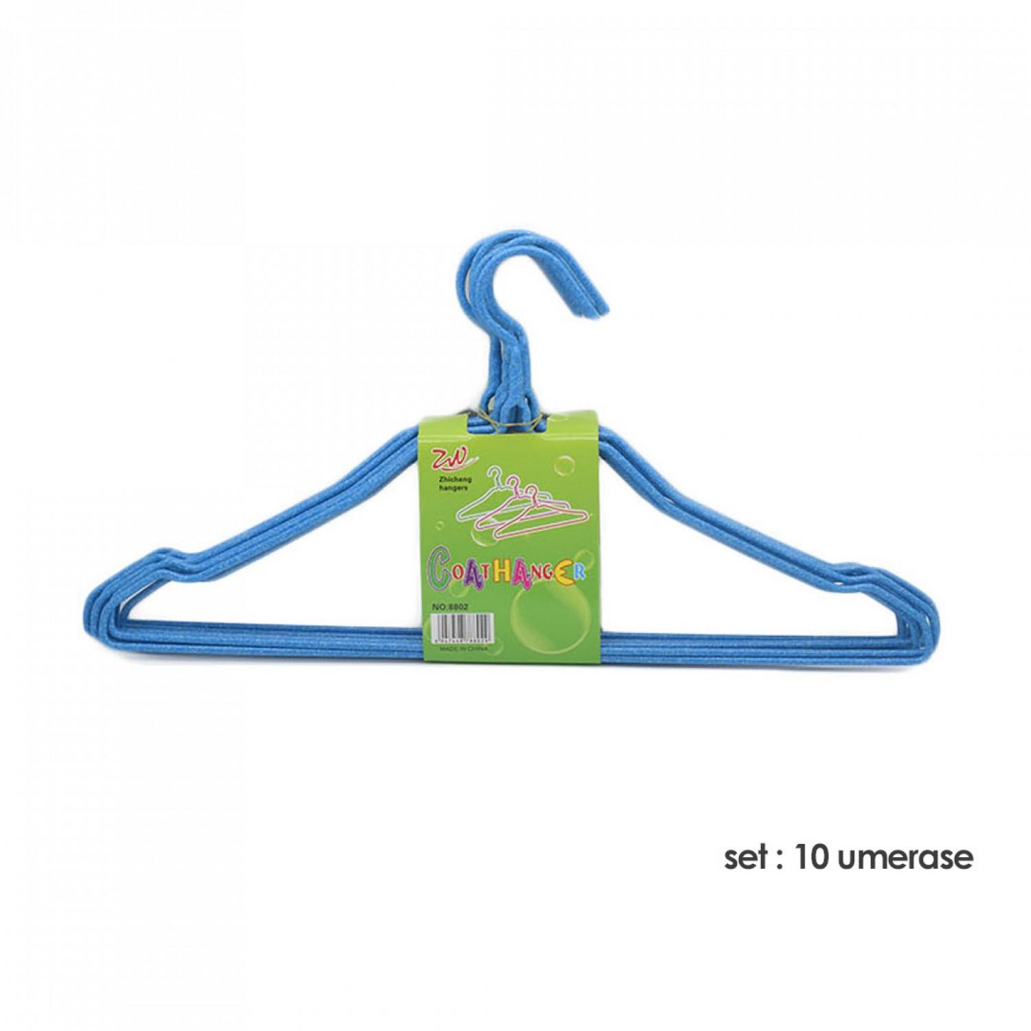 Umerase haine metal,  acoperire antiderapanta, 10buc