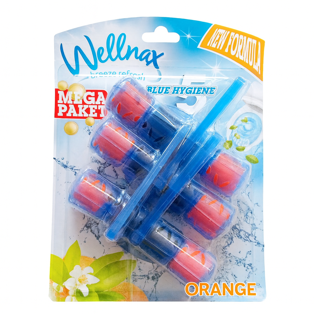 Sapun pentru vasul de toaleta Blue Water 3 mega Orange 3x50g  Wellnax