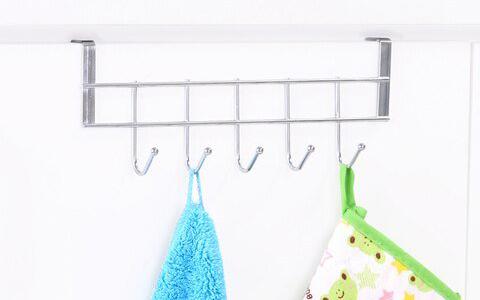 Cuier cu agatare din inox, 5 cirlige