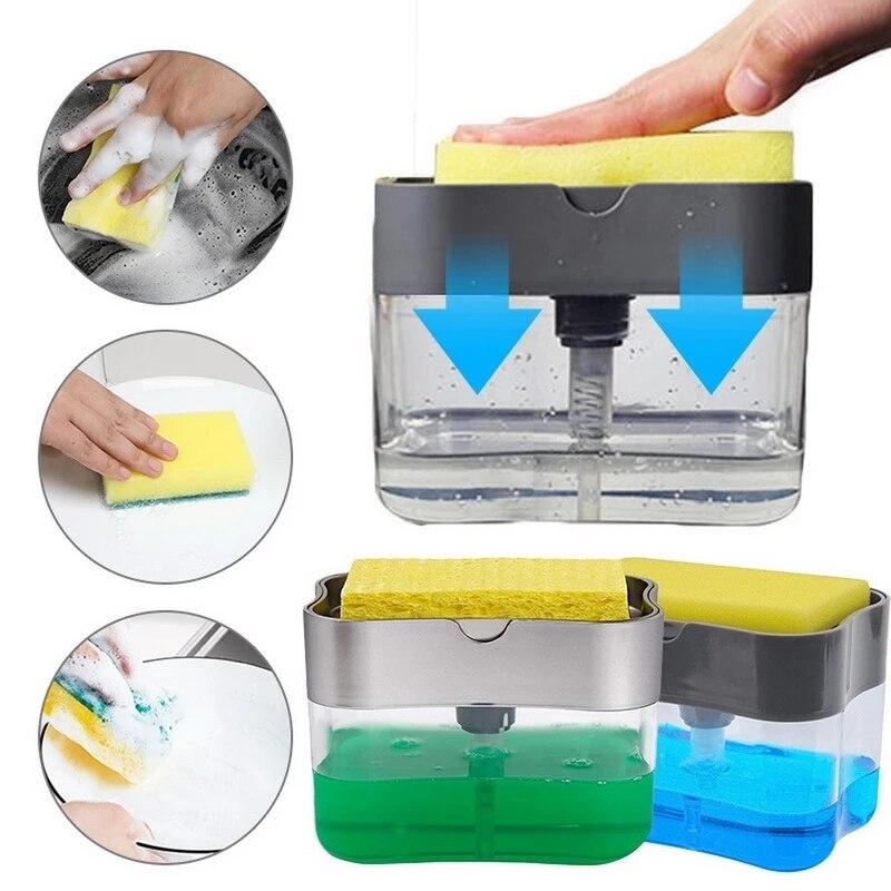 Dozator pentru burete de bucatarie  Soap Pump Sponge Caddy
