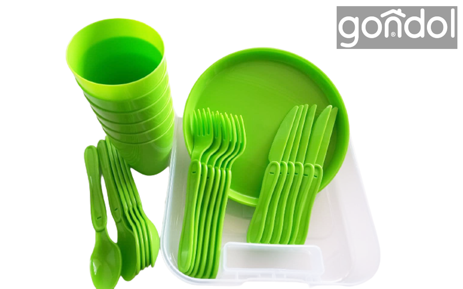 Set vesela pentru piknic 6 persoane Bonny Gondol