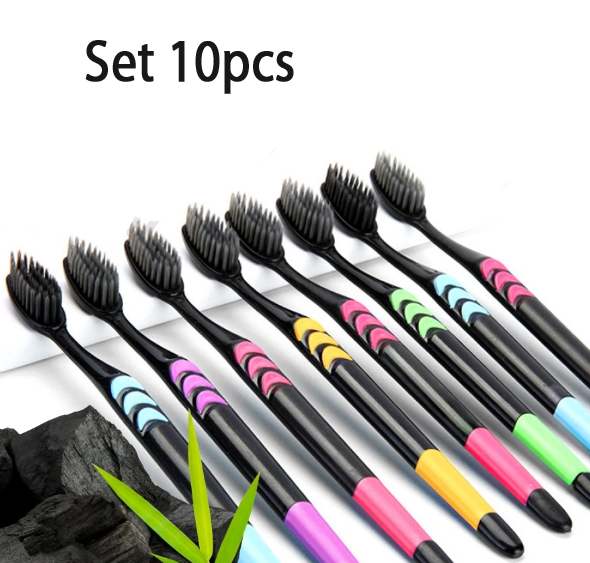 Set de 10 periute de dinti cu peri moi Manais Toothbrush