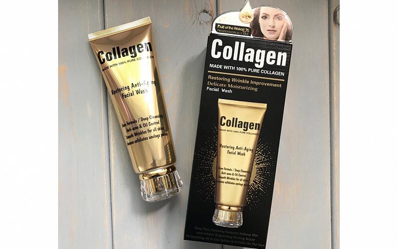 Gel pentru spalarea fetei Wokali Collagen Moisturizing Facial Wash, 120 ml