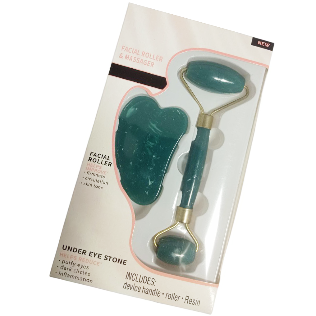 Set roller pentru masajul fetei Gua Sha MasagBR