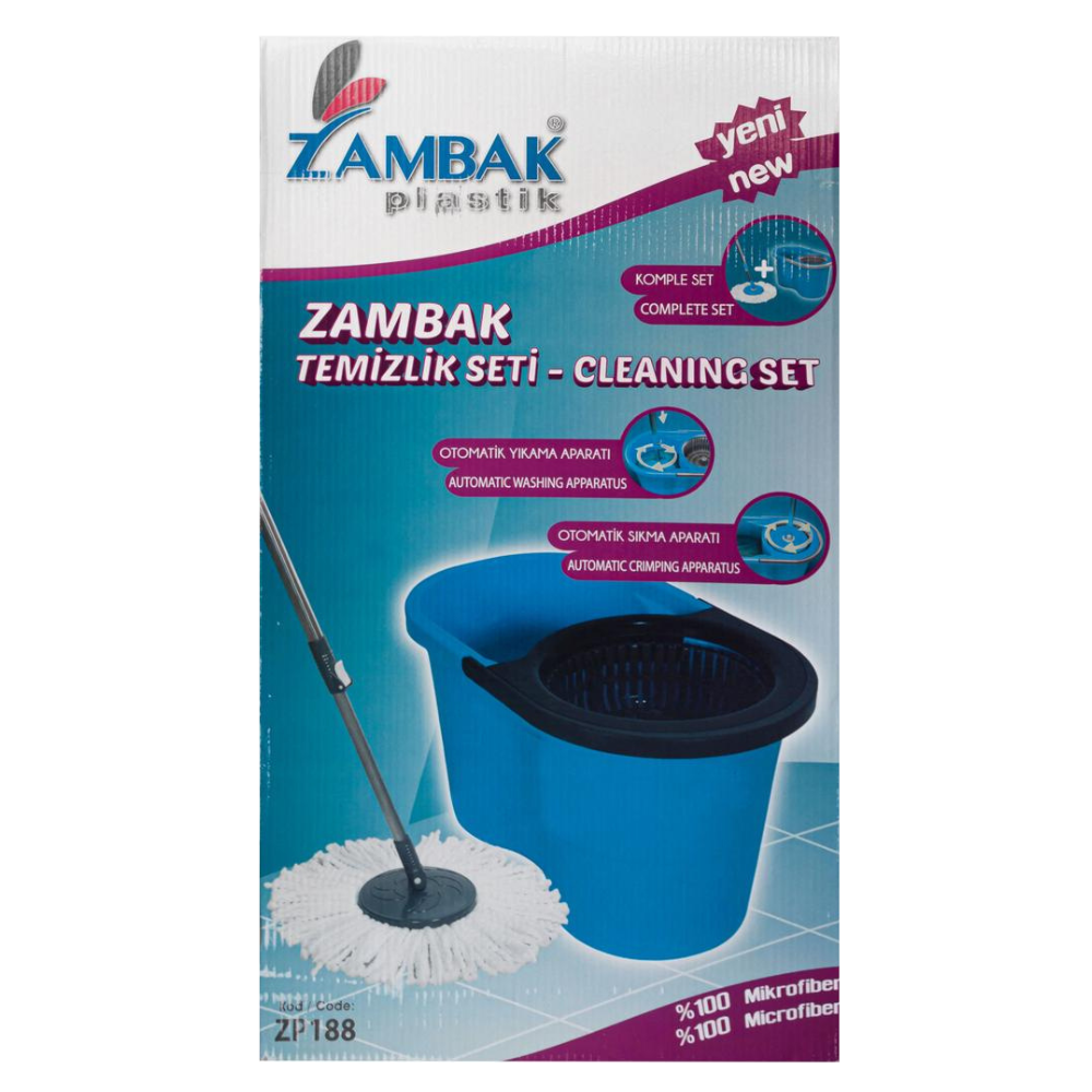 Mop rotativ + căldare cu centrifugă Zambak 17Litri
