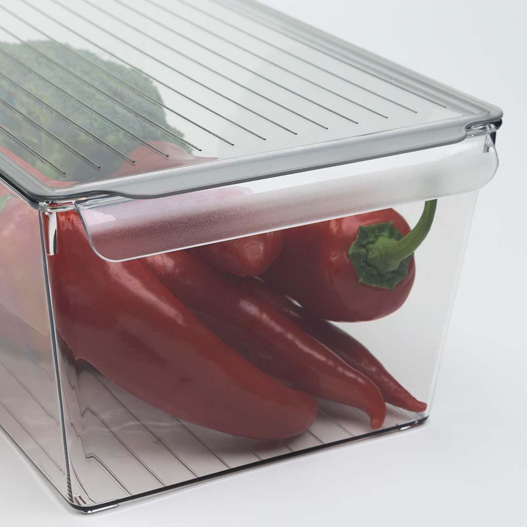 Organizator cu capac, pentru frigider DecoBella, Extra rezistent, 7 Litri
