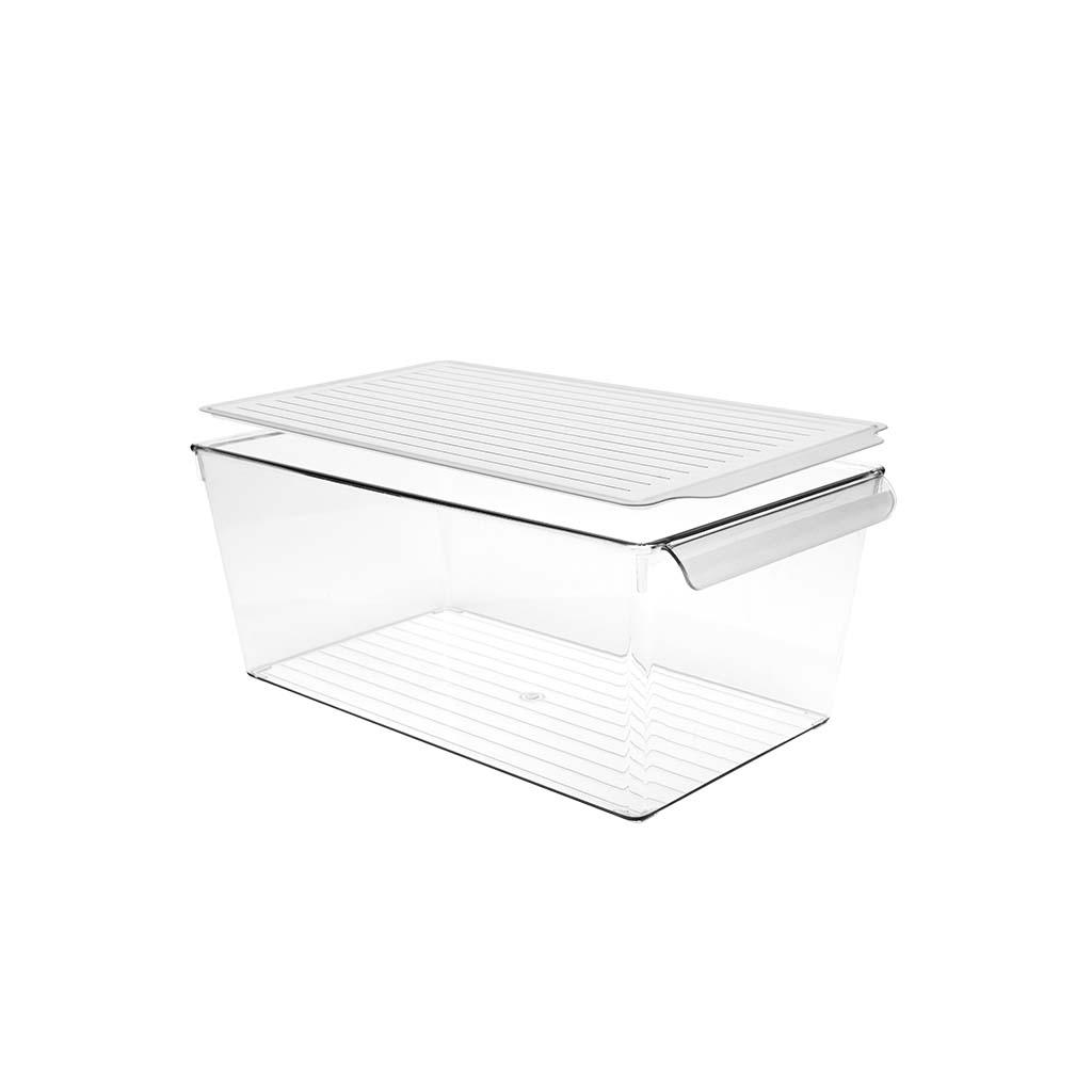 Organizator cu capac, pentru frigider DecoBella, Extra rezistent, 7 Litri