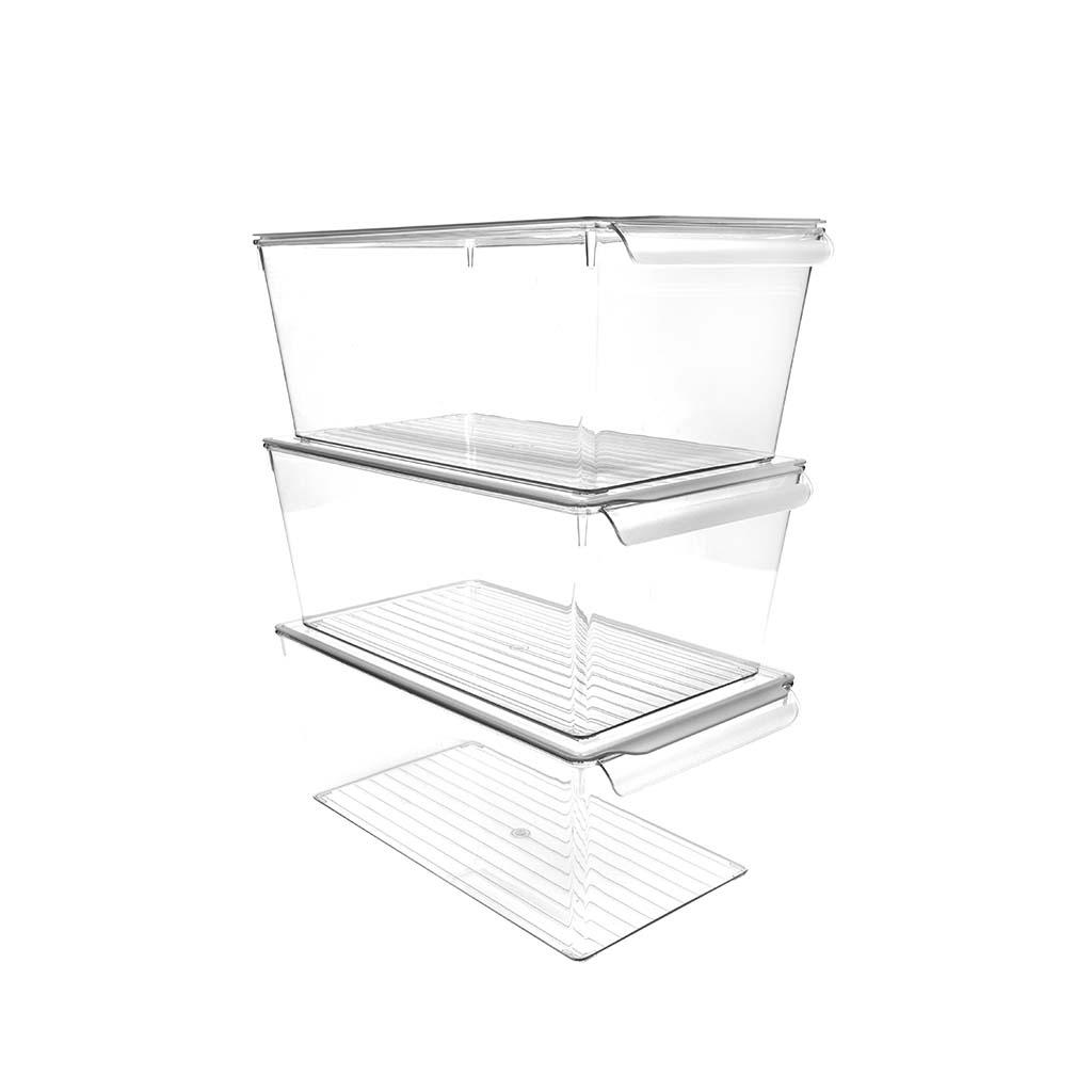 Organizator cu capac, pentru frigider DecoBella, Extra rezistent, 7 Litri