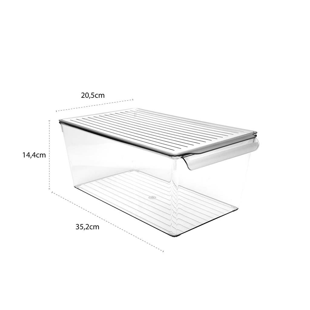 Organizator cu capac, pentru frigider DecoBella, Extra rezistent, 7 Litri