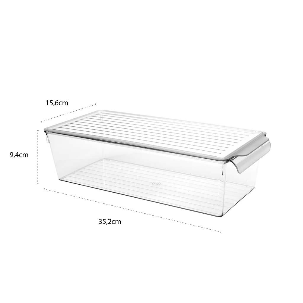 Organizator cu capac, pentru frigider DecoBella, Extra rezistent, 3 Litri
