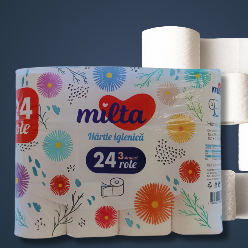 Hirtie igienica  MILTA  24 role 3 str