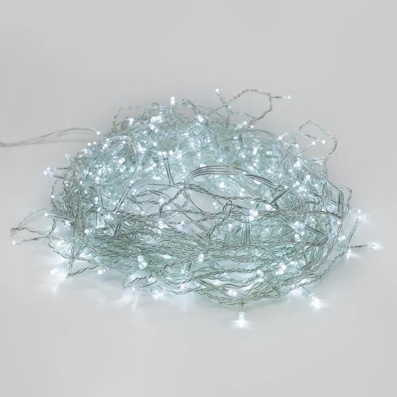 Ghirlanda, 10m, PVC, 100 becuri led, lumina rece alba