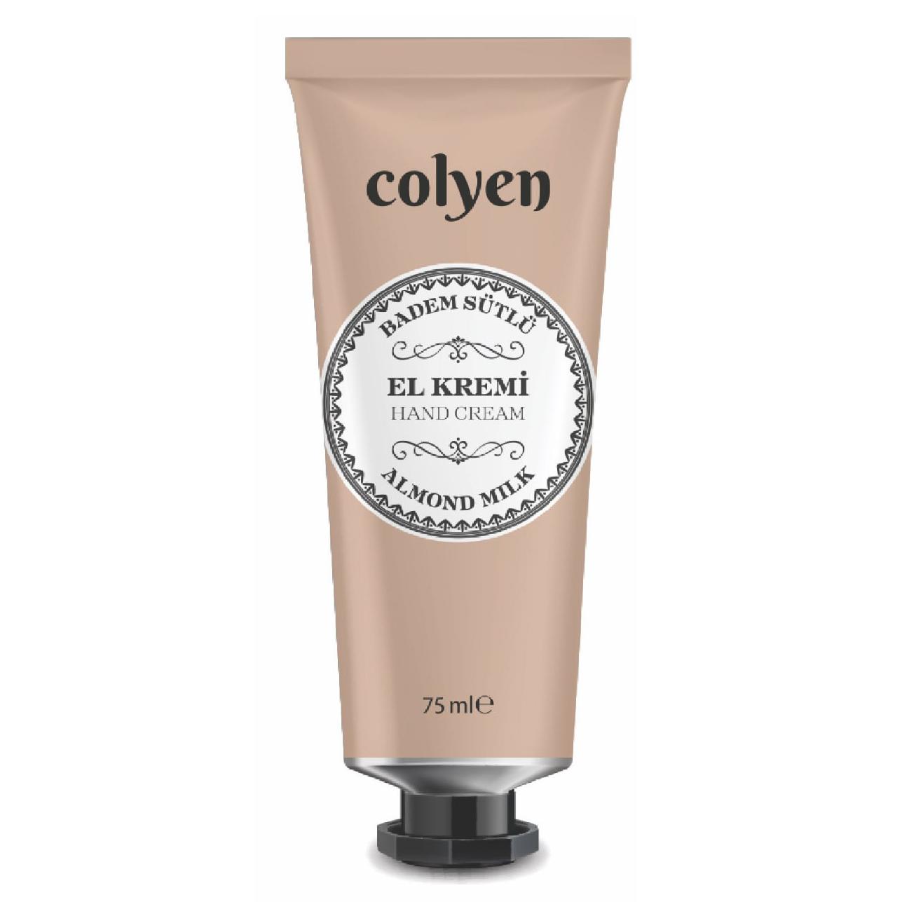 Crema pentru maini, COLYEN, ALMOND MILK, 75 ml