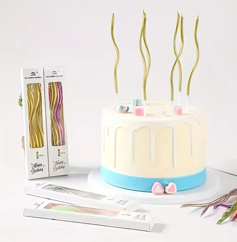 Lumanari spirala 6 buc Rainbow Candle