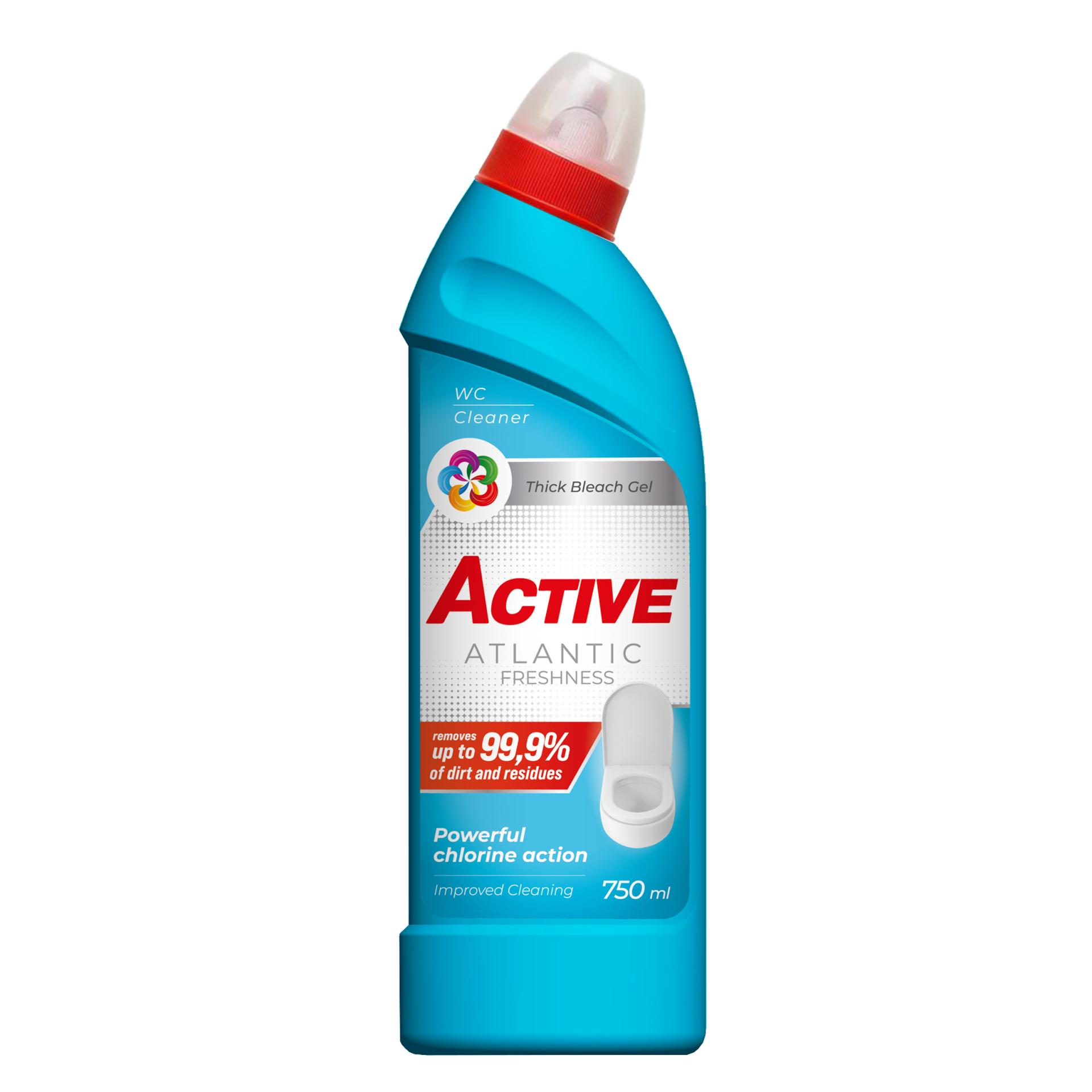 Solutie pentru curatare WC, Active Ocean Fresh, 750 ml