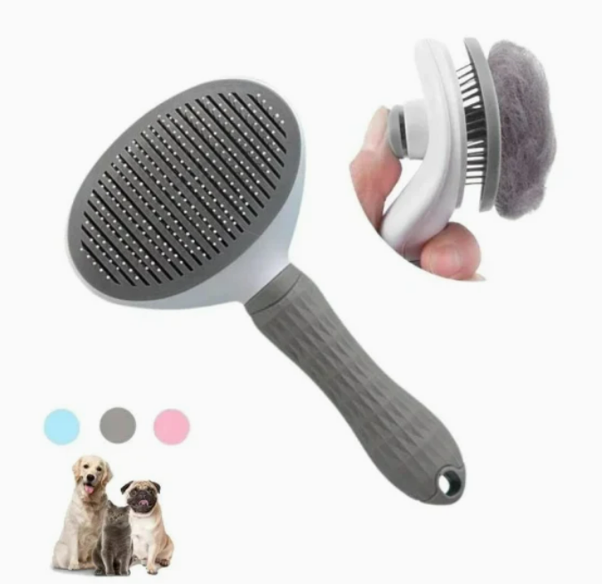 Perie pentru animale cu buton CLEAN