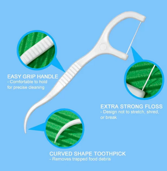 Ata dentara cu scobitoare, 30 buc/cuite