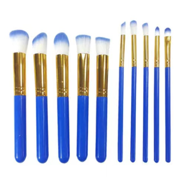 Pensule pentru machiaj Pink / Blue Brush, 10 buc