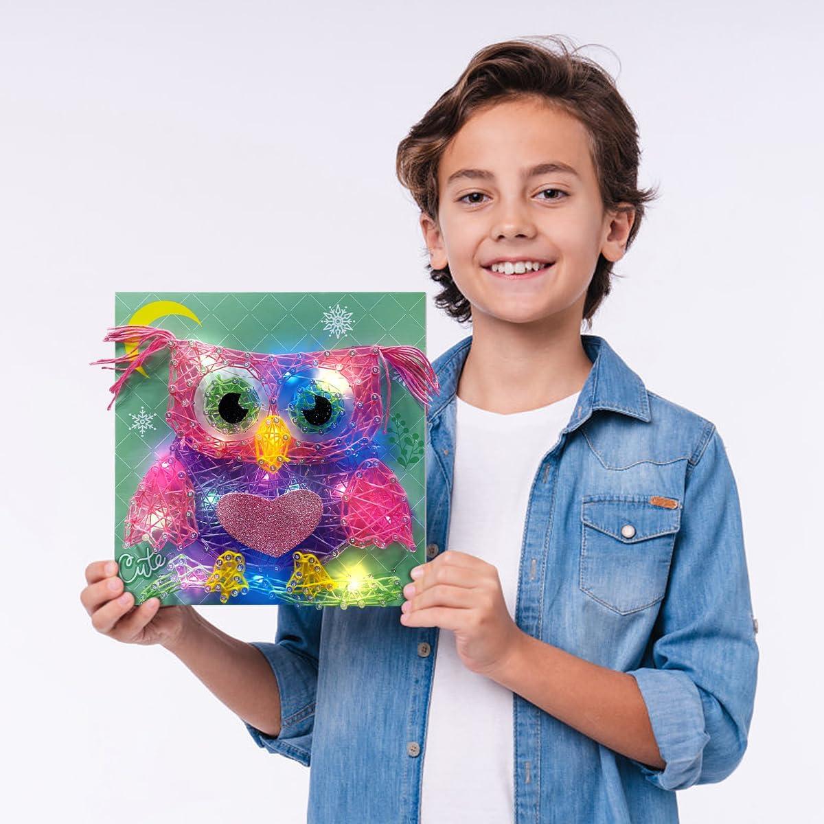 Set creativ cu ata "Bufnita", cu lumini LED si USB