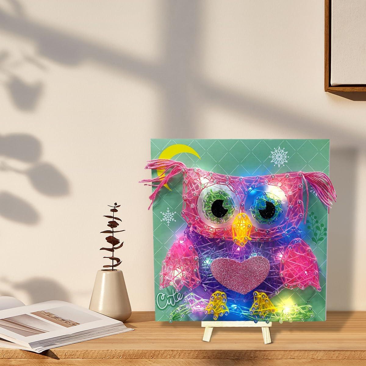 Set creativ cu ata "Bufnita", cu lumini LED si USB