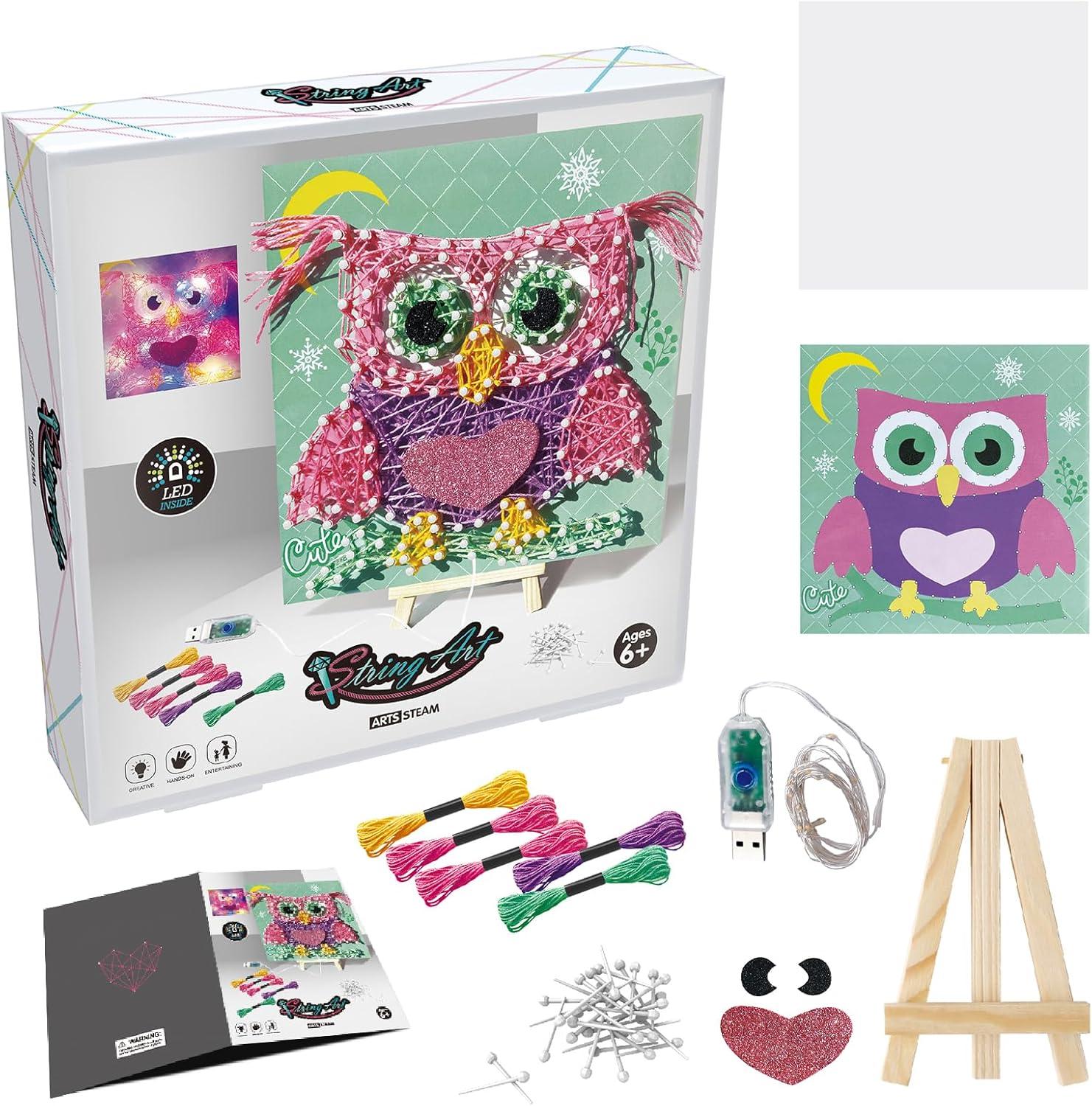 Set creativ cu ata "Bufnita", cu lumini LED si USB