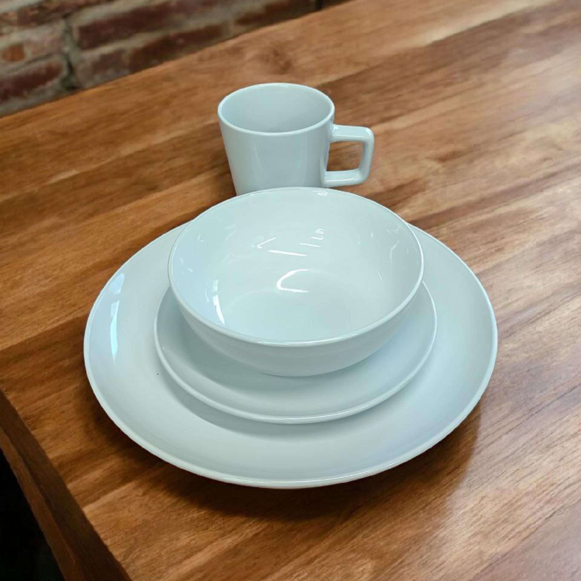 Set farfurii 16 buc, ceramica Master Chef (alb)