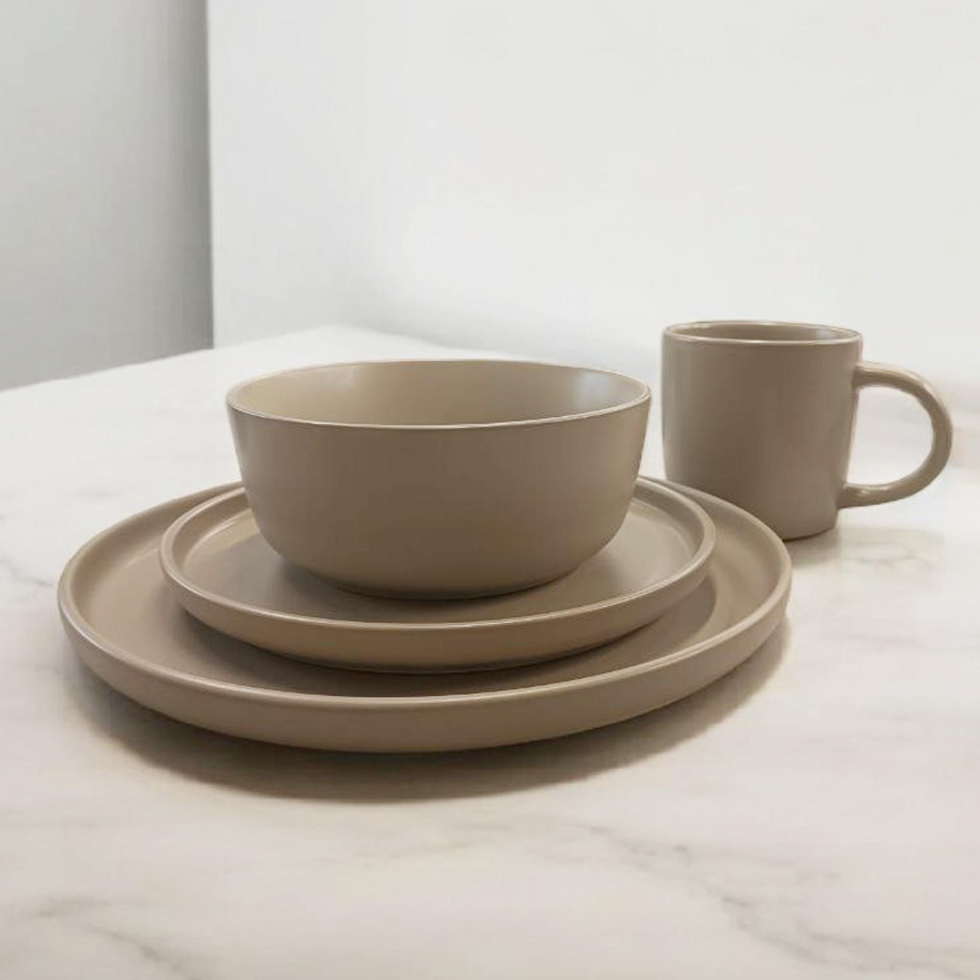 Set farfurii 16 buc, Ceramica Moritz (bej)