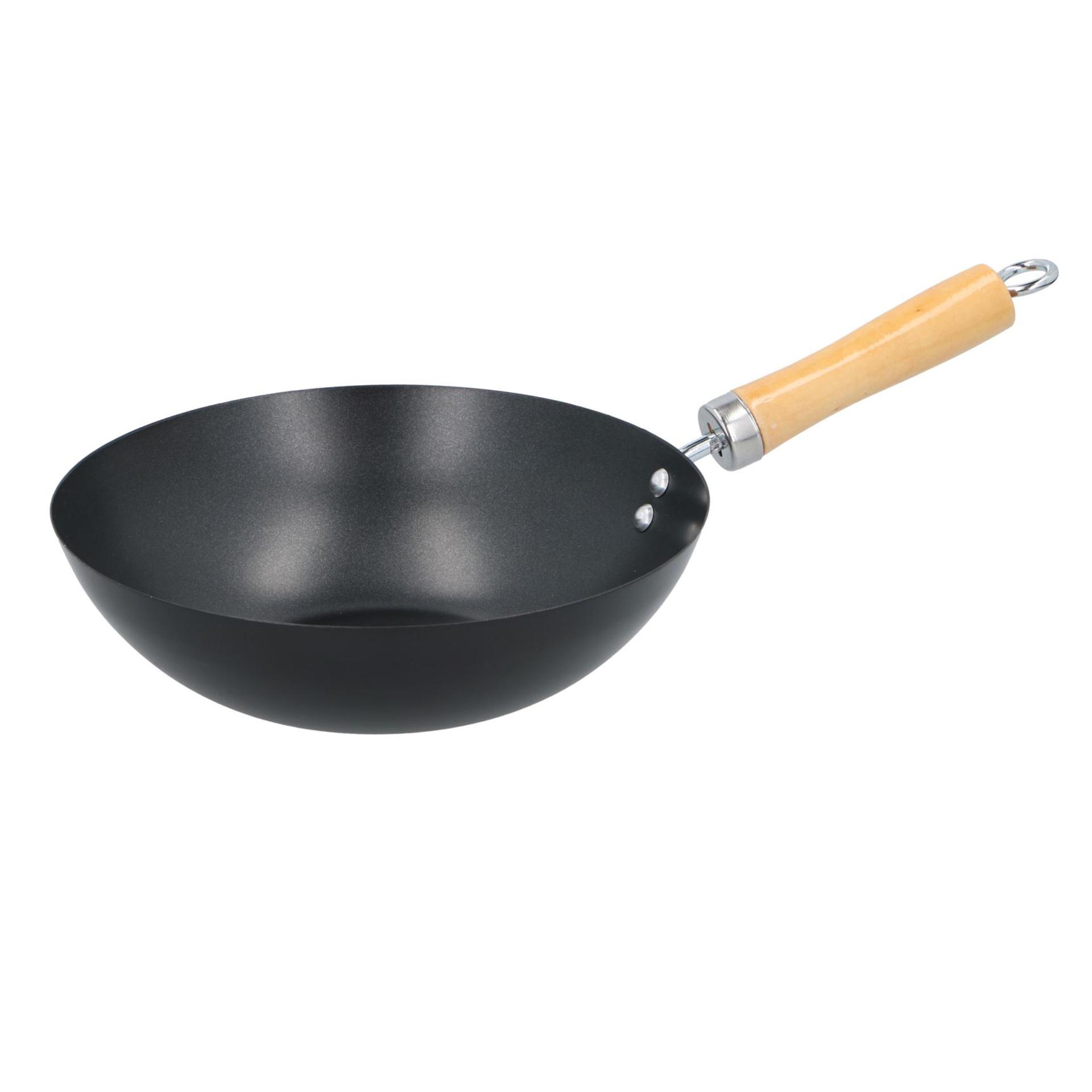 Tigaie WOK 25х7 cm cu miimer din lemn Alpina