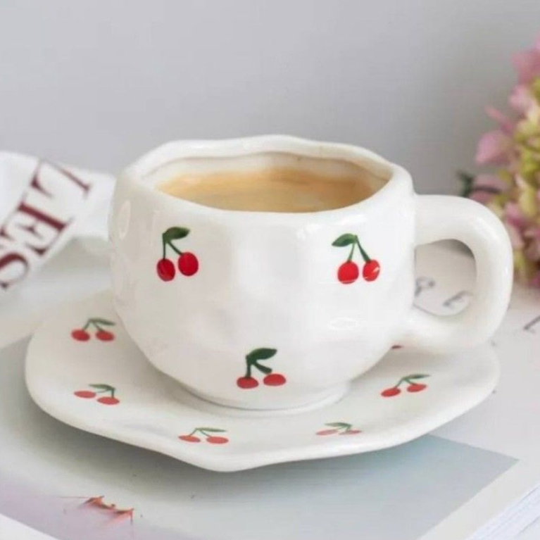Set cana cu farfurioara, Cherry, S279--2