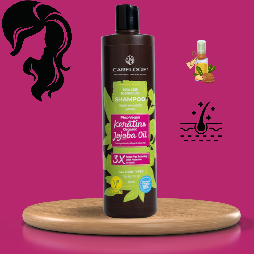 Sampon HG CARELOGIE KeraTin &Organic Jojoba Oil 380 ml