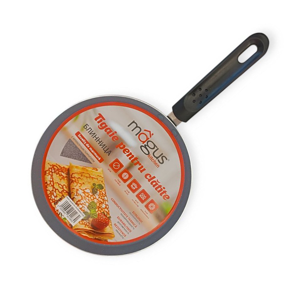 Tigaie pentru clatite din marmura Magus, compatibila cu inductie, 24 cm