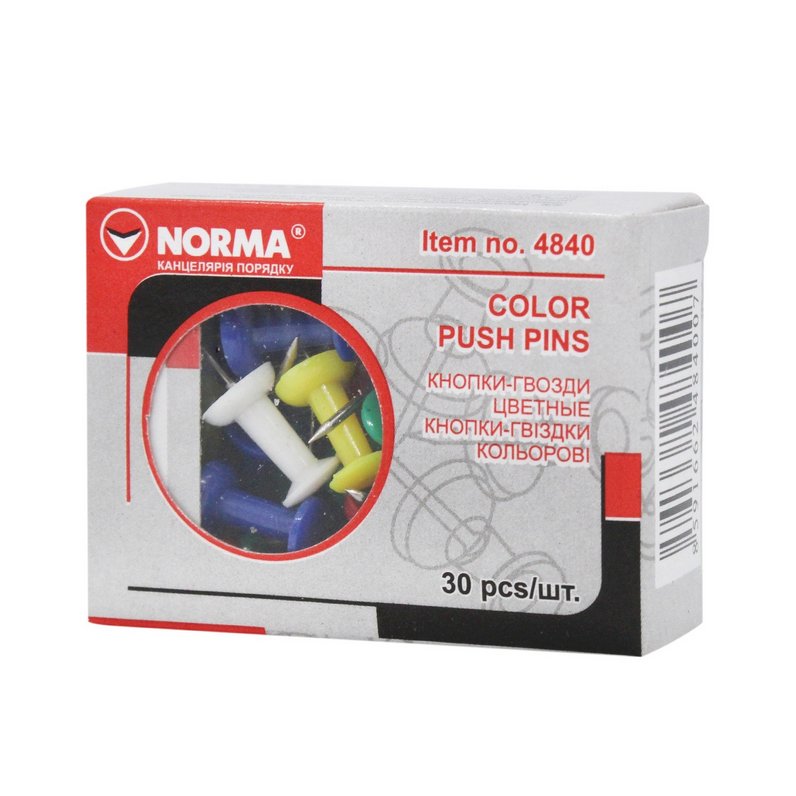 Pioneze pentru tabla Norma, colorate, 30 buc, 4840