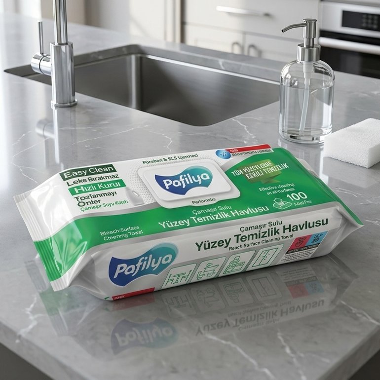 Pafilya Premium Easy Clean — șervețele umede universale pentru curățenie, 100 buc.