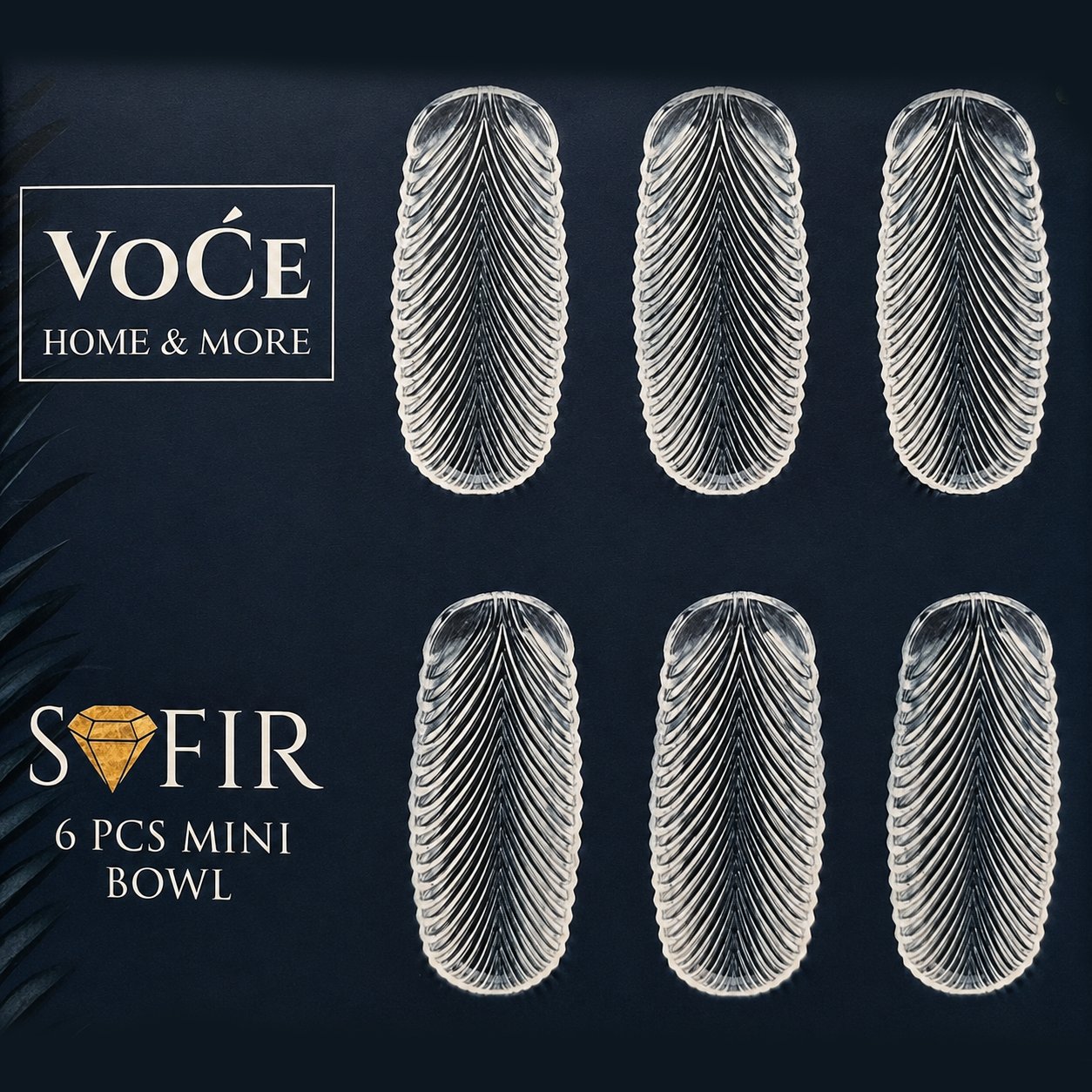 Set boluri mini Voce, SAFIR, 6 buc