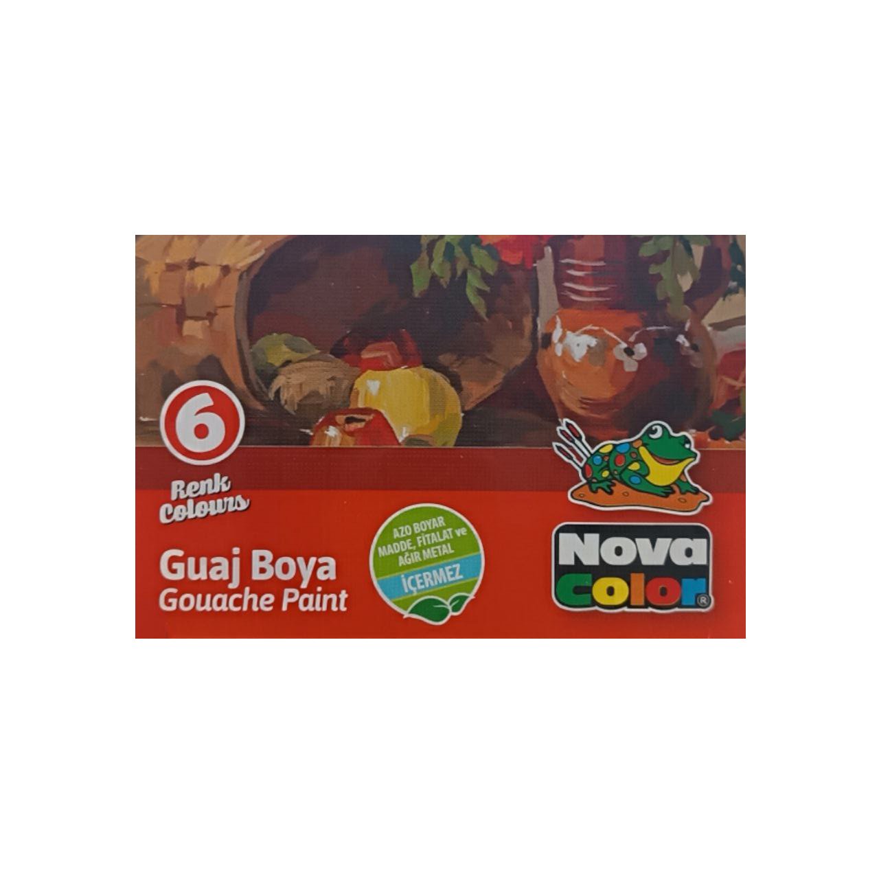 Vopsele NOVA COLOR, guasa, 6 culori, 25 ml, NC-113