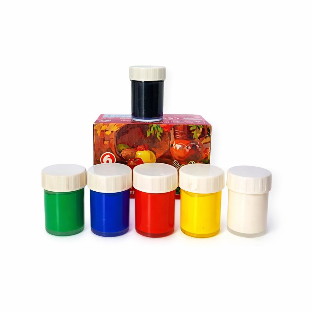 Vopsele NOVA COLOR, guasa, 6 culori, 25 ml, NC-113